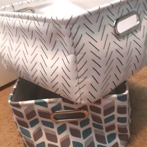 2 fabric Canvas Storage Bins
